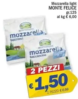 Montefelice mozzarella light