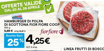 Coop Coop fior fiore Hamburger di Polpa di Scottona 300 g offerta