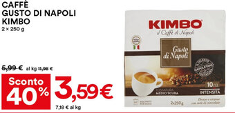 Coop Kimbo Caffè gusto di napoli 2 x 250 g offerta
