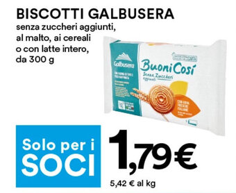 Coop Galbusera Biscotti 300 g offerta
