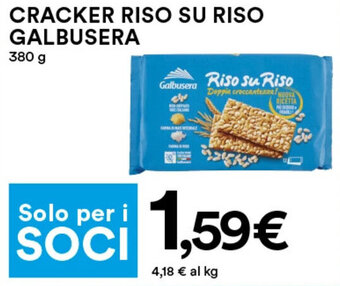 Coop Galbusera Cracker Riso Su Riso 380 g offerta