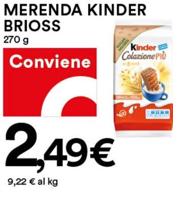 Coop Kinder Brioss Merenda 270 g offerta