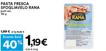 Coop Rana Pasta Fresca Sfogliavelo 125 g offerta