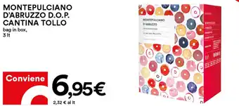 Coop Montepulciano D'Abruzzo D.O.P. Cantina Tollo 3 lt offerta
