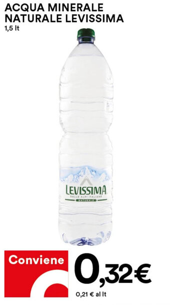 Coop Levissima Acqua Minerale Naturale 1,5 lt offerta