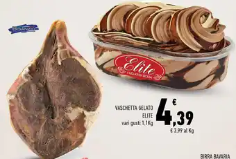 Conad Vaschetta Gelato Elite vari gusti 1,1 Kg offerta