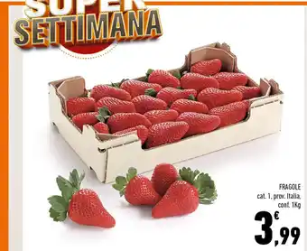 Conad Fragole cat. 1 , prov. Italia, conf. 1 Kg offerta