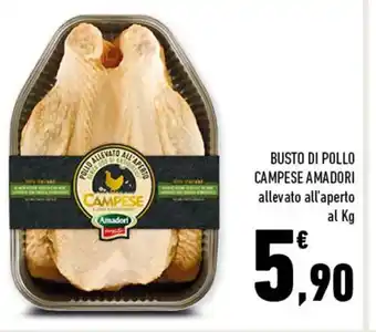 Conad Busto Di Pollo Campese Amadori allevato all'aperto al Kg offerta