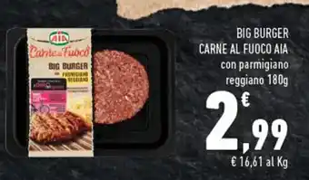 Conad AIA Big Burger Carne Al Fuoco con parmigiano reggiano 180 g offerta