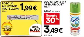 Coop Oust Deo Spray 3 in 1 Openair 400 ml offerta