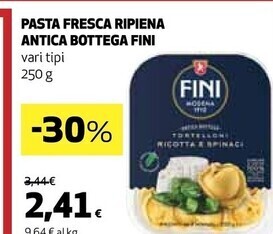 Coop Fini modena pasta fresca ripiena antica bottega offerta