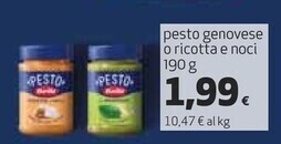 Coop Barilla pesto offerta