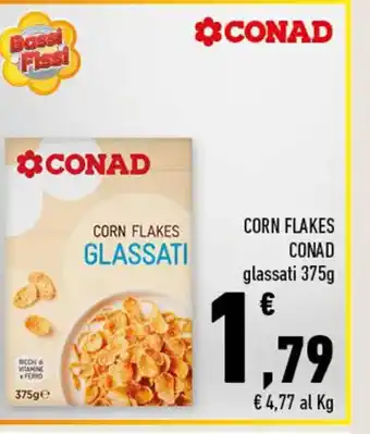 Conad Conad Corn Flakes glassati 375 g offerta