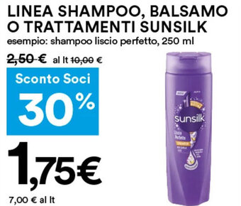 Coop Sunsilk Linea Shampoo, Balsamo o Trattamenti 250 ml offerta