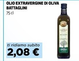 Ipercoop Frantoio battaglini olio extravergine di oliva offerta