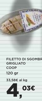 Ipercoop Coop filetto di sgombro grigliato offerta