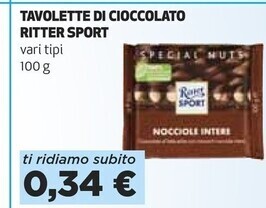 Ipercoop Ritter sport tavolette di cioccolato offerta