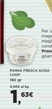 Ipercoop Coop panna fresca acida offerta