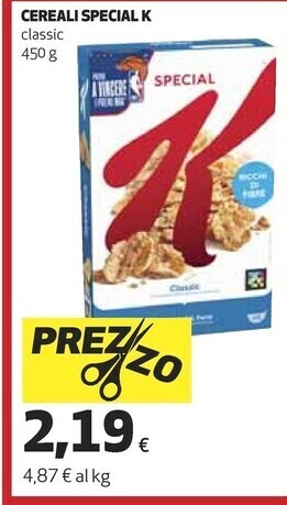 Ipercoop Kelloggs cereali special k offerta