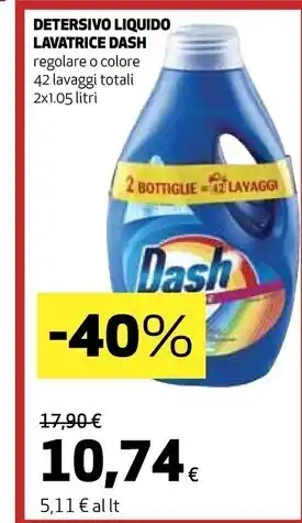 Ipercoop Dash detersivo liquido lavatrice offerta