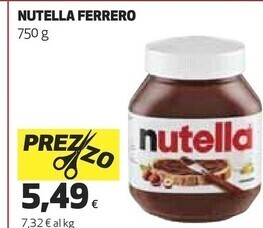 Ipercoop Ferrero nutella offerta