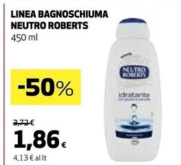 Ipercoop Neutro roberts linea bagnoschiuma offerta