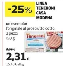 Ipercoop Casa modena linea teneroni offerta