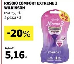 Ipercoop Wilkinson sword rasoio comfort extreme 3 offerta