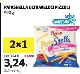 Ipercoop Pizzoli patasnella ultraveloci offerta