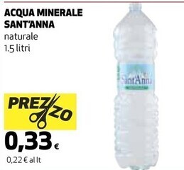 Ipercoop Sant'anna acqua minerale offerta