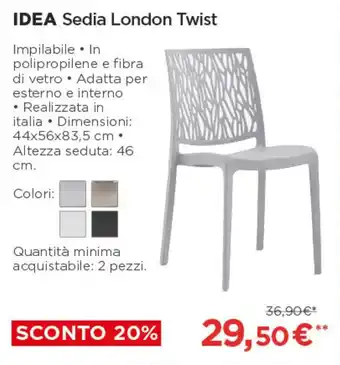 Coop Idea Sedia London Twist offerta