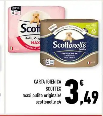 Conad Scottex Carta Igienica maxi pulito originale/ scottonelle x 4 offerta