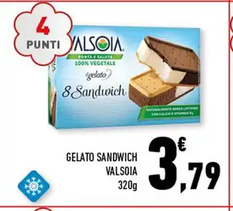 Conad Valsoia Gelato Sandwich 320 g offerta