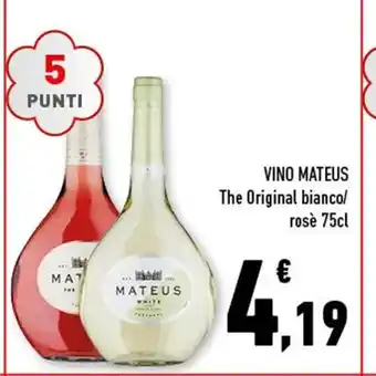 Conad Vino Mateus The Original bianco/ rosè 75 cl offerta