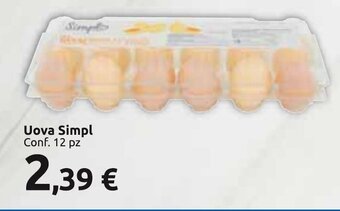 Carrefour Market Uova Simpl Conf. 12 pz offerta