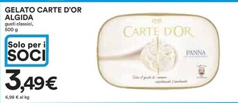 Ipercoop Algida gelato carte d'or offerta