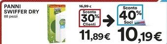 Ipercoop Swiffer panni dry offerta