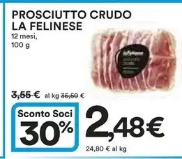 Ipercoop La felinese prosciutto crudo offerta
