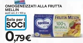 Ipercoop Mellin omogeneizzati alla frutta offerta