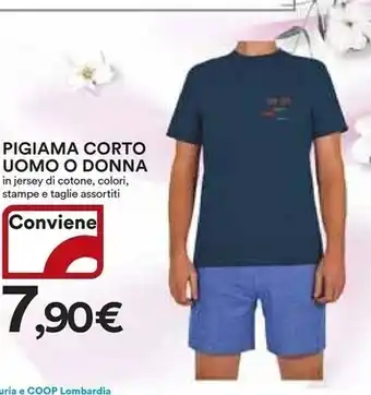 Ipercoop Pigiama corto uomo o donna offerta