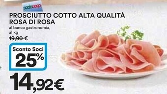 Ipercoop Prosciutto cotto alta qualità rosa di rosa offerta