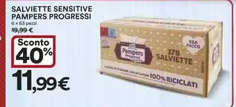 Ipercoop Pampers salviette sensitive progressi offerta