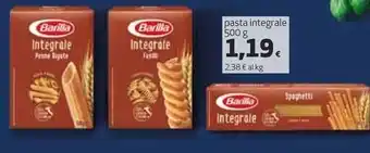 Coop Barilla pasta integrale offerta
