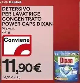 Dixan detersivo per lavatrice concentrato power caps