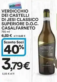 Ipercoop Casalfarneto verdicchio dei castelli di jesi classico superiore d.o.c. offerta