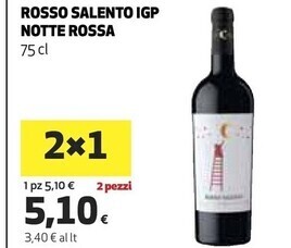 Ipercoop Notte rossa rosso salento igp offerta