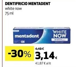 Ipercoop Mentadent dentifricio offerta