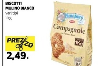 Ipercoop Mulino bianco biscotti offerta