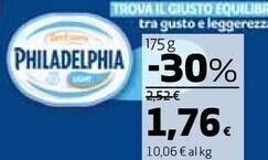 Ipercoop Philadelphia formaggio spalmabile 175 g offerta