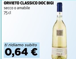 Ipercoop Bigi orvieto classico doc offerta